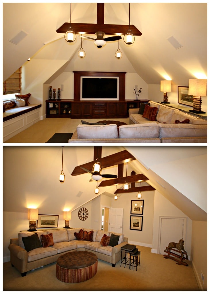 attic before after renovation afters collage